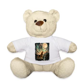 Bloodhound Howling At Moon - Dog Dad Dog Mom - Teddy Bear - white - Front