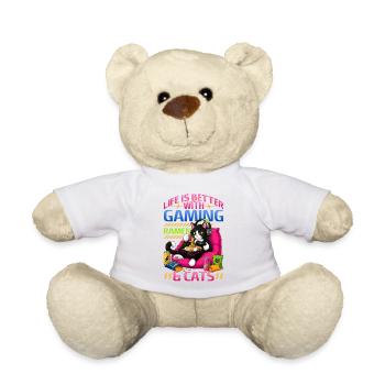 Jeu vidéo Gamer Gaming Cat Ramen - Nounours - blanc - Devant
