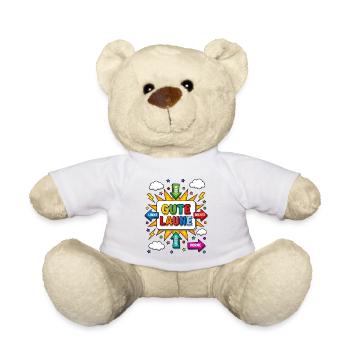 Gute Laune Oben Rechts Links Unten einfach überall - Teddy - Weiß - Vorne