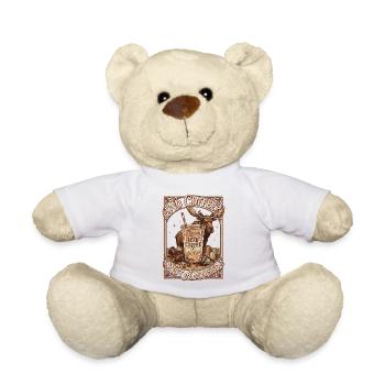 No Coffee Iced Coffee Not Amused Moose - Teddy Bear - white - Front