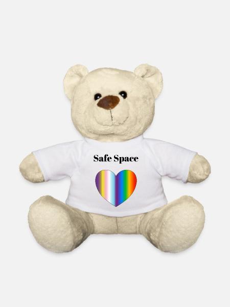 Regenbogengradient Herz-Inklusiver Stolz - Teddy - Weiß