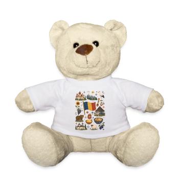 Roumanie | Carpates, culture et patrie - Nounours - blanc - Devant