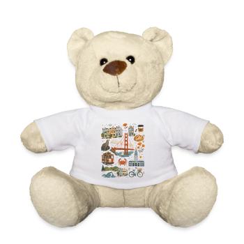 San Francisco | Golden Gate & Coastal Flair - Teddy Bear - white - Front