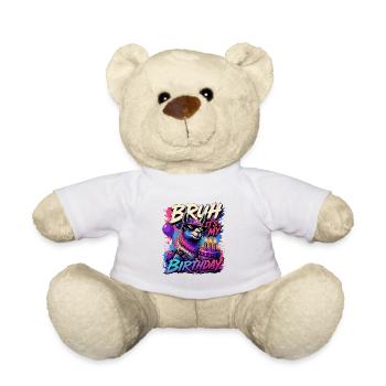 Mec, c’est mon mème d’anniversaire Cooles Llama - Nounours - blanc - Devant