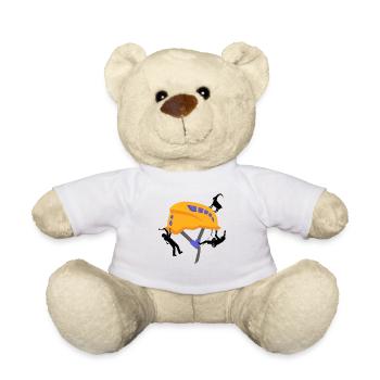 Safety Helmet Climbing Helmet Mountaineer - Teddy Bear - white - Front