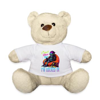 Skeleton Gamer Gaming Halloween - Teddy Bear - white - Front