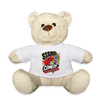 Stand-Up Comedy Mikrofon Logo - Teddy - Weiß - Vorne
