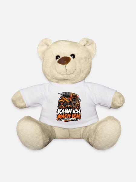 Kann ich. Mach ich. – Handwerker & Akkuschrauber  - Teddy - Weiß