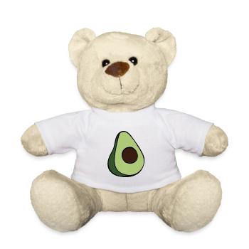 Avocado Half Minimalist Green Slice - Teddy - Weiß - Vorne