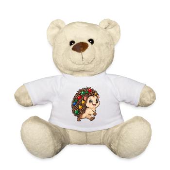 Weihnachten Igel Christbaumkugeln Geschenk - Teddy - Weiß - Vorne