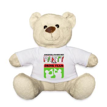 Junggesellenabschied Drink Team Saufen Bier Suff - Teddy - Weiß - Vorne