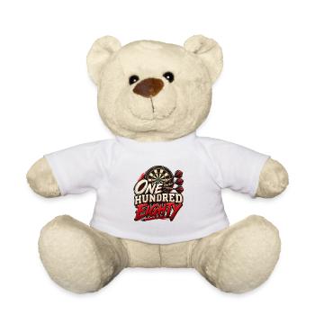 Dart Dartspieler One hundred eighty Dartscheibe - Teddy - Weiß - Vorne