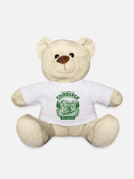 City Welcome To Edinburgh Scotland Fantasy Myth - Teddy - Weiß
