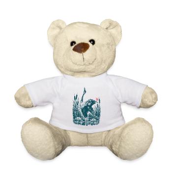 Graureiher am Teich - Teddy - Weiß - Vorne