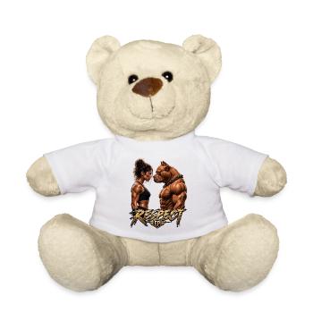 RESPEKT – Frau und Pitbull: Stärke und Respekt - Teddy - Weiß - Vorne