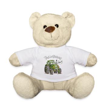 Traktorflüsterer Landwirt Trecker Bauernhof Humor - Teddy - Weiß - Vorne