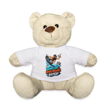 Wake Up Wakeboard Repeat Motiv - Teddy - Weiß - Vorne