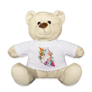 Dirt Bike farbiges Motocross Motorrad Jungen - Teddy - Weiß - Vorne