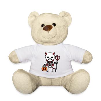Teufelsskelett Halloween Kürbis Gruseliger Horror-Gif - Teddy - Weiß - Vorne