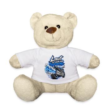 Motorrad Laut ist auch eine Sprache Schallwellen - Teddy - Weiß - Vorne