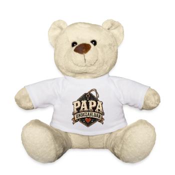 Vatertag Papa - Unbezahlbar Preisschild Retro - Teddy - Weiß - Vorne