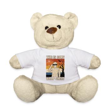 This is some Wrap Sheet lustige Mumie Halloween - Teddy - Weiß - Vorne