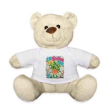 Ich roote für dich Pflanze - Teddy - Weiß - Vorne