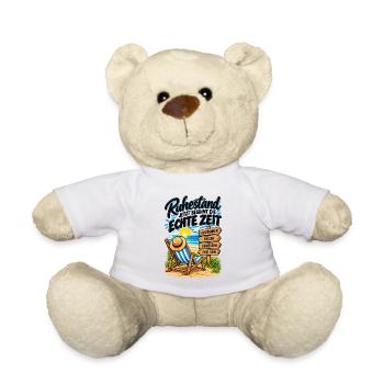 Ruhestand: Echte Zeit am Strand - Teddy - Weiß - Vorne