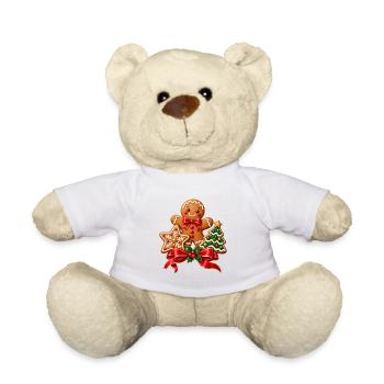 Lebkuchen Weihnachtskekse - Teddy - Weiß - Vorne