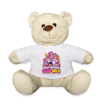 Socken vermisst – Hilfe Gesucht - Teddy - Weiß - Vorne