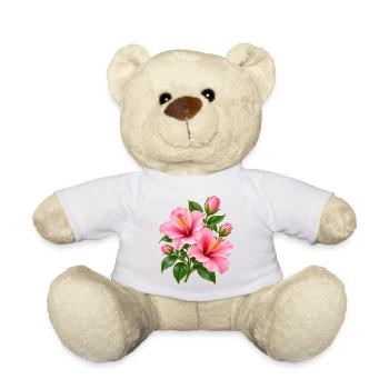 Rosa Hibiskusblüte - Teddy - Weiß - Vorne