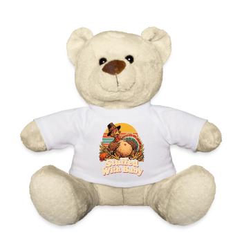 Thanksgiving Stuffed With Baby Truthahn Retro - Teddy - Weiß - Vorne