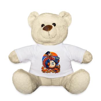 Thanksgiving-Truthahn Mathe-Lehrer mit Pi - Teddy - Weiß - Vorne