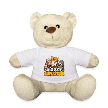 Baugrubenchef Hund - Teddy - Weiß - Vorne