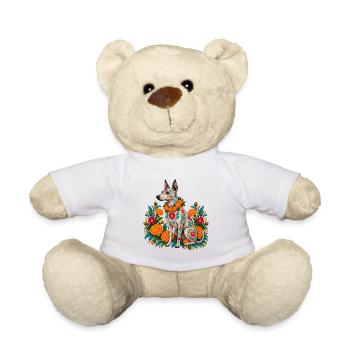 Dia De Los Muertos Hundeskelett Sugarskull - Teddy - Weiß - Vorne