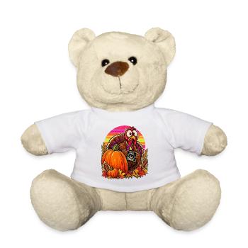 Thanksgiving Truthahn Schwangerschaftsankündigung - Teddy - Weiß - Vorne