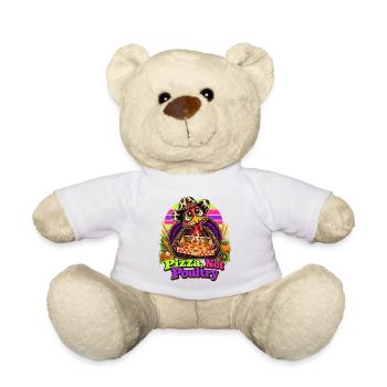 Thanksgiving-Truthahn mit Pizza-Cowboy-Spruch - Teddy - Weiß - Vorne