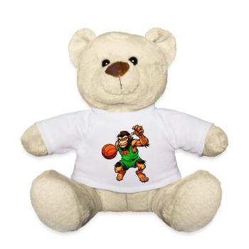 Schimpansen Basketballerin / Basketball Affe - Teddy - Weiß - Vorne