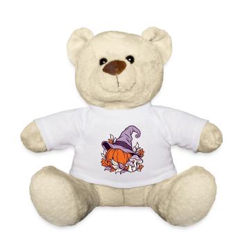 Herbstlicher Kürbis mit Hexenhut - Teddy - Weiß - Vorne