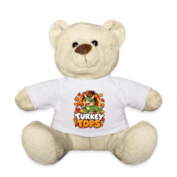 Herbst Dino Turkey Tops - Teddy - Weiß - Vorne