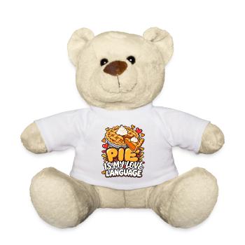 Pie ist meine Liebessprache - Teddy - Weiß - Vorne
