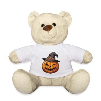 Kürbis mit einem charmanten Hut - Teddy - Weiß - Vorne