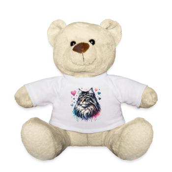 Norwegische Waldkatze - Teddy - Weiß - Vorne
