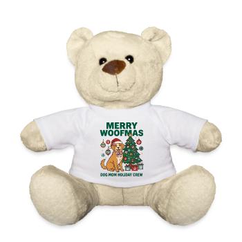 Fröhliche Woofmas Hundemama-Weihnachtscrew - Teddy - Weiß - Vorne