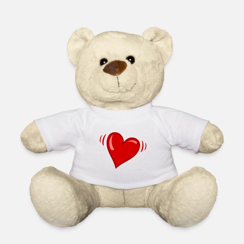 Pounding heart - Teddy Bear - white