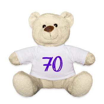 70 JAHRE. 70-JÄHRIGES JUBILÄUM. GEBURTSTAG 70 JAHRE. 70 - Teddy - Weiß - Vorne