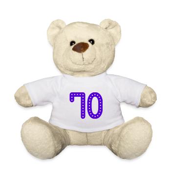 70 JAHRE. 70-JÄHRIGES JUBILÄUM. GEBURTSTAG 70 JAHRE. 70 - Teddy - Weiß - Vorne
