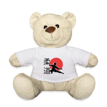 Judo. Idée Cadeau Judo. Cadeau Arts martiaux. - Nounours - blanc - Devant