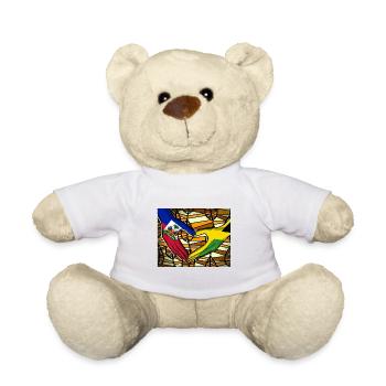 Haiti Haitian Jamaica Combination I Gift - Teddy Bear - white - Front