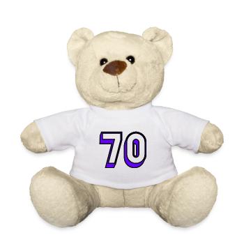 70 JAHRE. 70-JÄHRIGES JUBILÄUM. GEBURTSTAG 70 JAHRE. 70 - Teddy - Weiß - Vorne